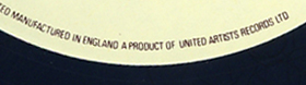 Rim on label of United Artists