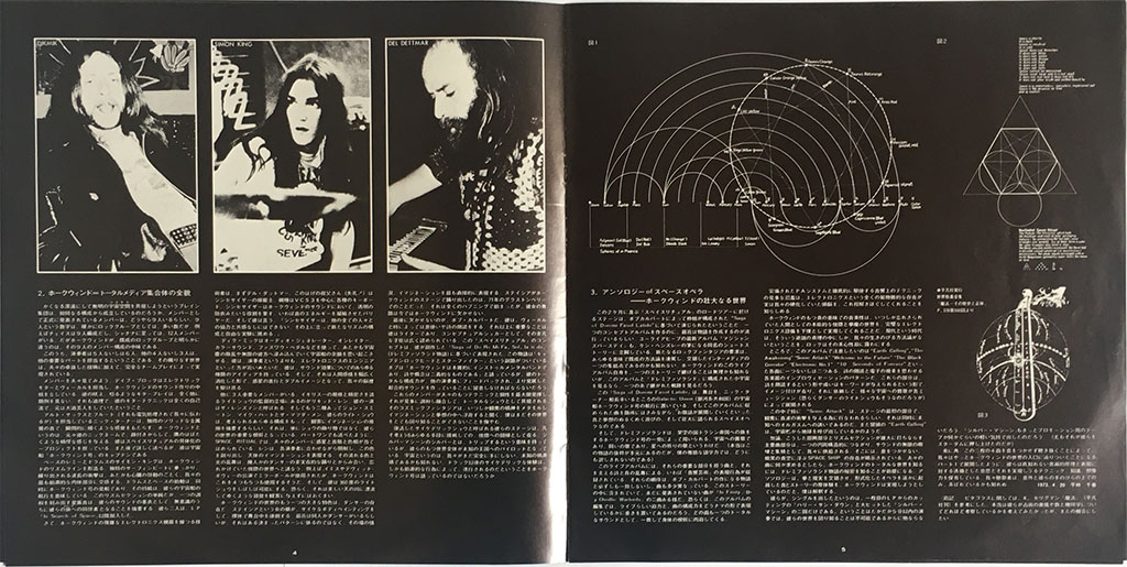ホークウインド「宇宙の祭典」73年東芝音工盤付属ブックレット内容