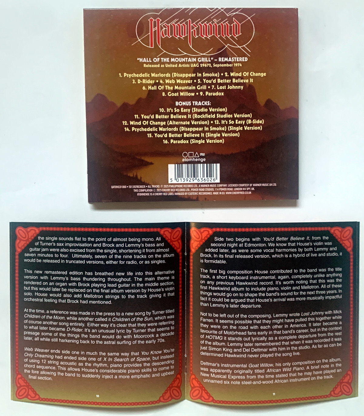 HAWKWIND / HALL OF THE MOUNTAIN GRILL, Remastered and Expanded CD Edition